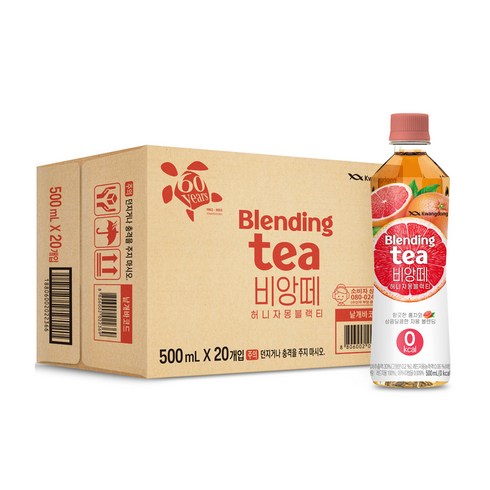 비앙떼(bien thé) ZERO 허니자몽블랙티, 500ml, 20개