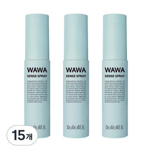 로로벨 구취제거 와와 센스 구강스프레이, 10ml, 15개