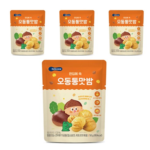 베베쿡요거트 - 베베쿡 유아용 오동통통맛밤, 50g, 4개