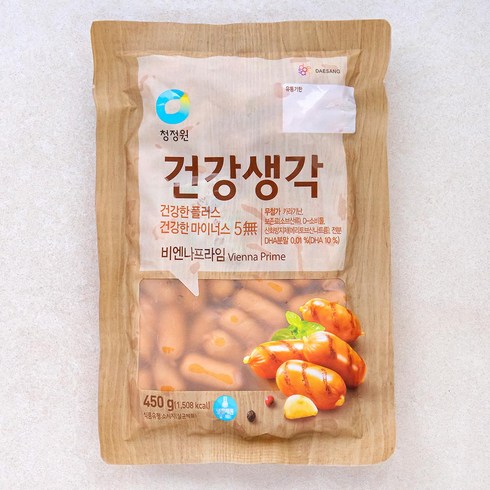 청정원 건강생각 비엔나 프라임, 450g, 1개