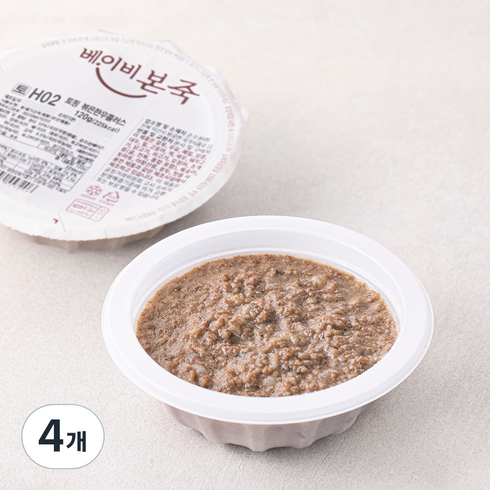 베이비본죽 토핑 볶은 한우 플러스, 120g, 4개