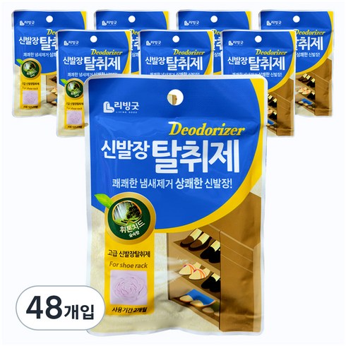 리빙굿 신발장 탈취제 숲속향, 2g, 48개