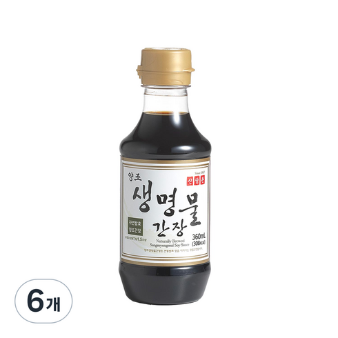 신앙촌 양조 생명물간장, 360ml, 6개