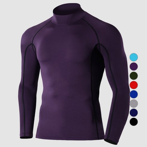 아르메데스 남성용 터틀넥 긴팔 축구 야구 등산 라이딩 트래킹 베이스레이어 언더레이어 상의 AR-67