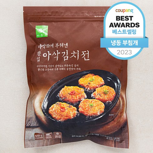 부침명장 사옹원 한입 아삭김치전 (냉동), 510g, 1개