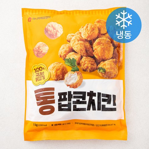 마니커에프앤지 통팝콘치킨 (냉동), 1kg, 1개
