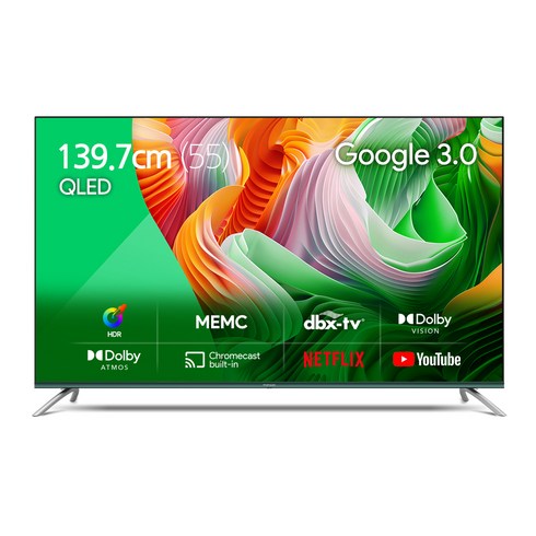 더함tv - 더함 4K UHD QLED 구글 OS TV, 139cm(55인치), UA551QLED VA SH 2023C1, 스탠드형, 고객직접설치