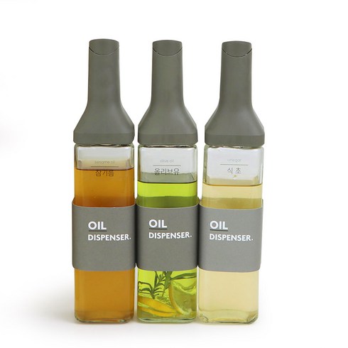 2023년 가성비 최고 마리슈타이거 오일병 - 이우아여사 자동개폐 사각 슬림 오일병 그레이, 500ml, 3개
