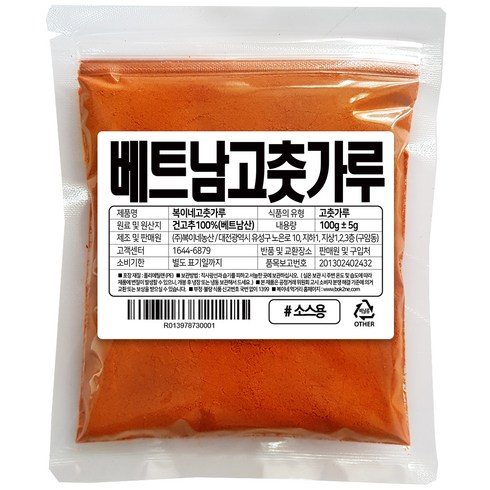 복이네먹거리 베트남 고운 고춧가루 매운맛 청양 소스용, 100g, 1개