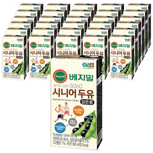 산양삼두유 190ml45개 - 베지밀 5060 시니어두유, 190ml, 64개