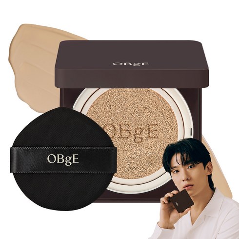 남자쿠션 - OBge 퍼펙트 옴므 쿠션 SPF50+ PA+++ 15g, 1호 아이보리, 1개