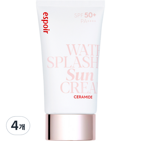 에스쁘아 워터 스플래쉬 세라마이드 선크림 SPF50+ PA++++, 60ml, 4개