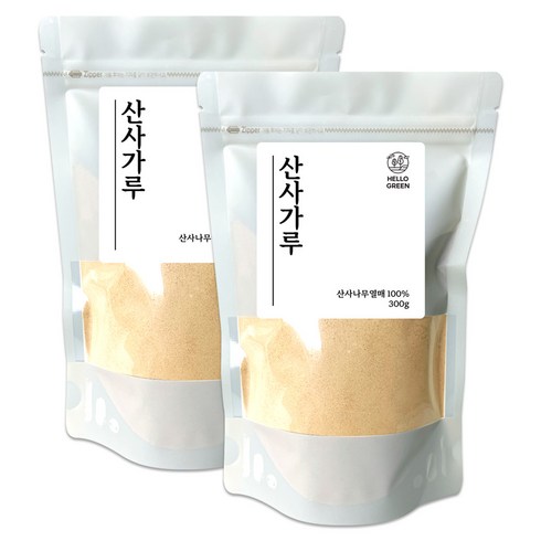 헬로우그린 국내산 산사가루 팩, 300g, 2개