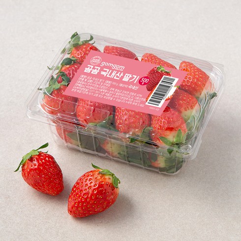 곰곰 국내산 딸기(대과), 500g, 1팩
