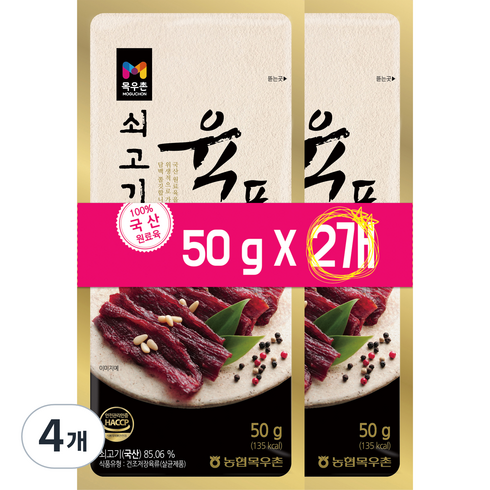 목우촌 쇠고기 육포, 50g, 4개