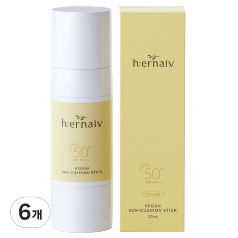 어네이브선스틱 - 어네이브 비건 유아용 선쿠션 스틱 SPF50+ PA+++, 6개, 30ml