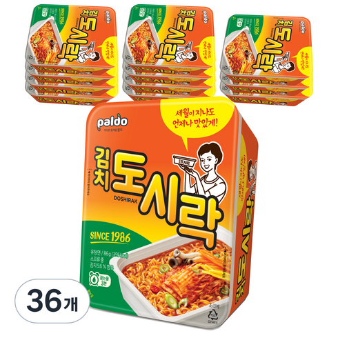 팔도 김치 도시락 컵라면 86g, 36개