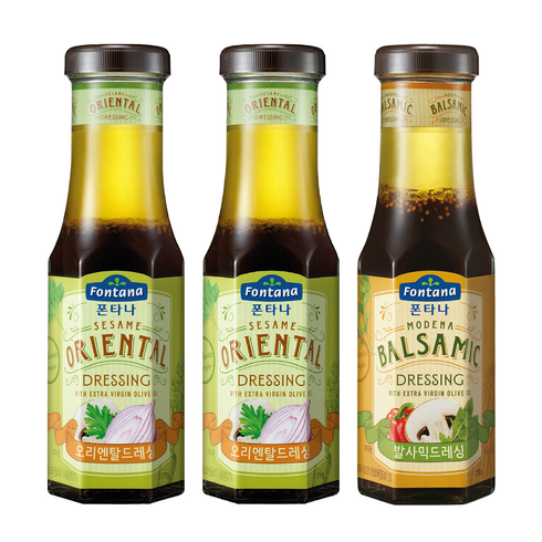 폰타나 오리엔탈 드레싱 270g x 2p + 발사믹 드레싱 270g 세트, 1세트
