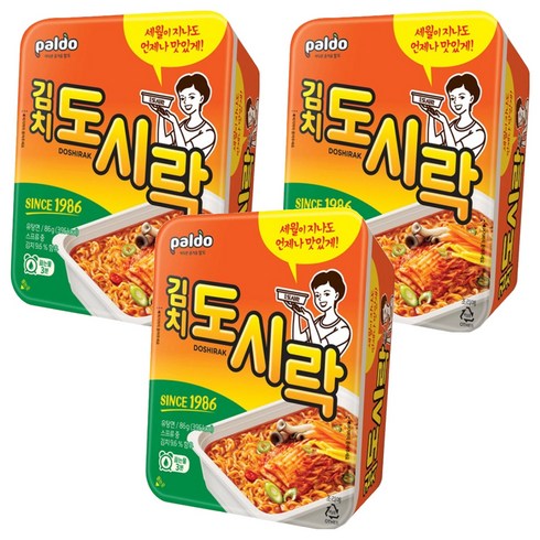 팔도 김치 도시락 86g, 3개
