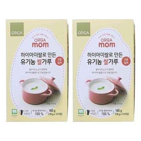올가홀푸드 하이아미쌀로 만든 유기농 쌀가루 고운입자, 2개