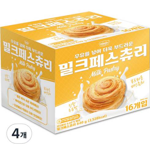 밀크페스츄리 16p, 4개, 640g