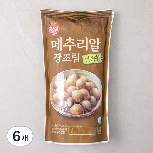 매추리알 장조림 - 정원 메추리알 장조림, 1kg, 6개