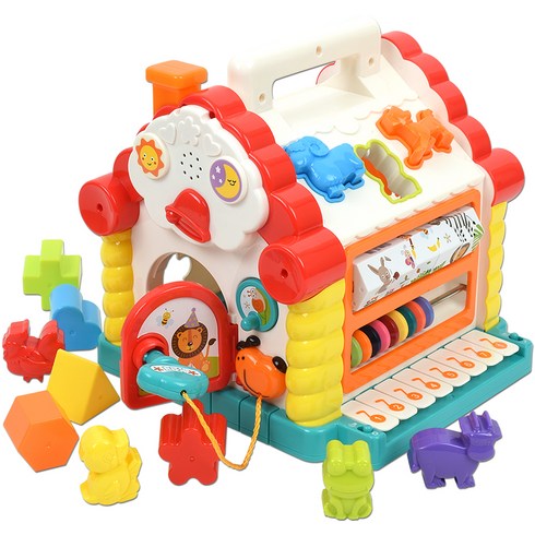 아기장난감 - 오즈토이 피아노 퍼즐하우스 완구, 혼합 색상