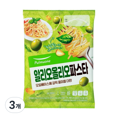 두부면 알리오 올리오 - 풀무원 알리오 올리오 파스타, 144g, 3개