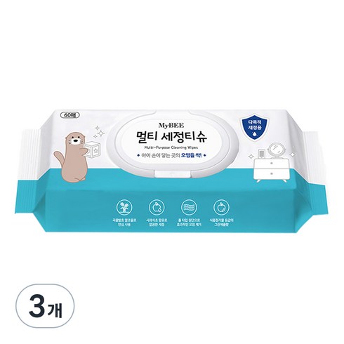 마이비 멀티 세정티슈 캡형, 3개