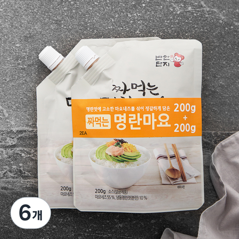 반찬단지 짜먹는 명란마요, 200g, 6개