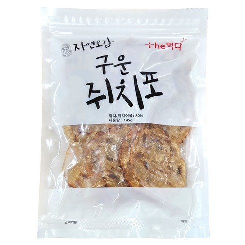 삼천포 건어포 세트 - 더먹다 자연오감 구운쥐치포 15마리, 145g, 1개