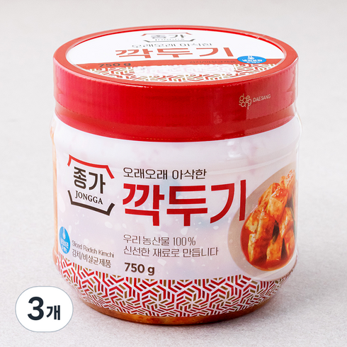 종가집깍두기 - 종가 깍두기, 750g, 3개