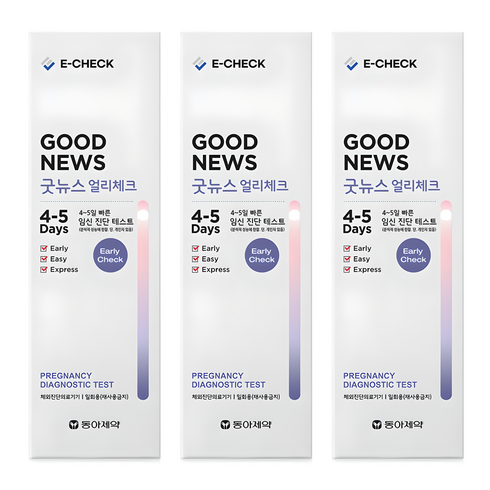 동아제약 굿뉴스 얼리체크 임신진단 테스트기, 4개입, 3개