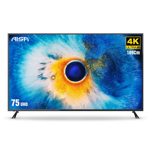 아이사 4K UHD DLED TV, 189cm(75인치), HK750UHD-DA, 스탠드형, 방문설치