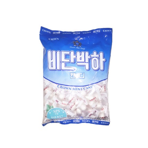 크라운 비단 박하 캔디, 400g, 1개