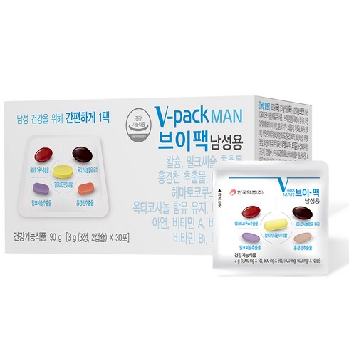 안국약품 남성용 브이팩 V-PACK 영양제 30p, 90g, 1개