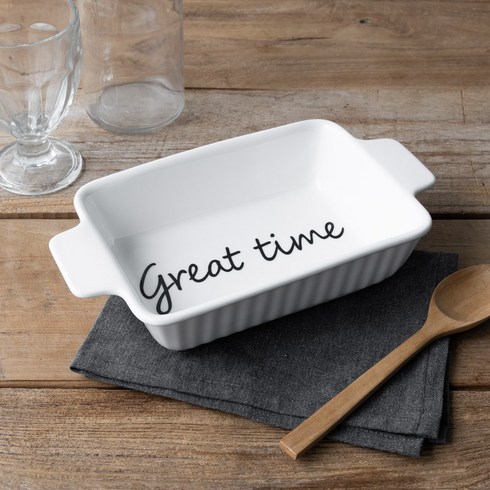 2023년 가성비 최고 오븐용 그릇 - 하우밍 올댓그레이트 직사각 그라탕기, 화이트, 1개