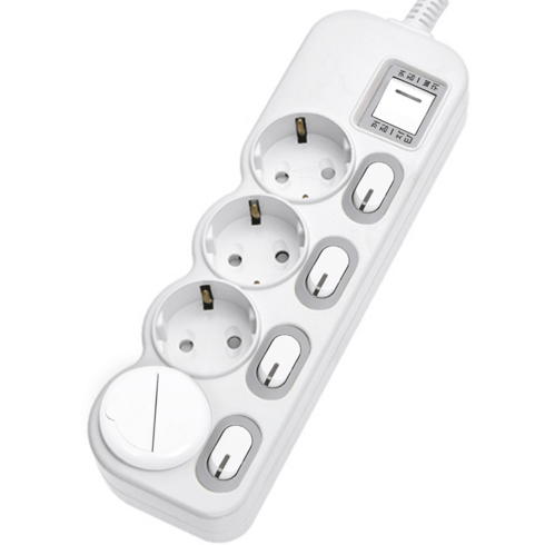 에코파워탭 국산 LED 개별 멀티탭 4구 EPM-L304SS 안전커버, 4.5m, 1세트