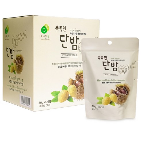 자연루 촉촉한 단밤, 80g, 6개