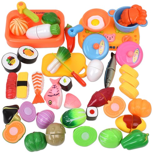 오즈토이 뉴 김밥롤 자르기 주방놀이 세트, 혼합색상
