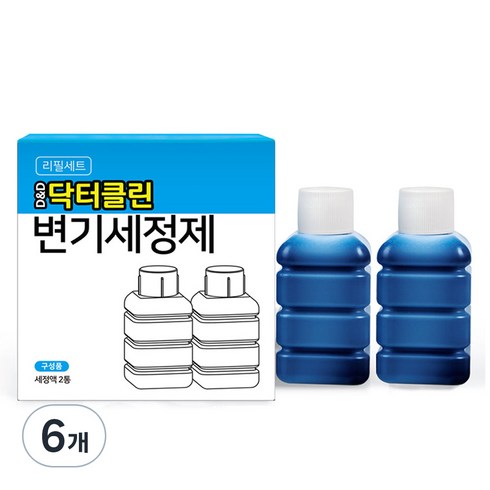 변기세정액 - 디앤디 닥터클린 99.9 리필용 변기세정액, 100ml, 6개