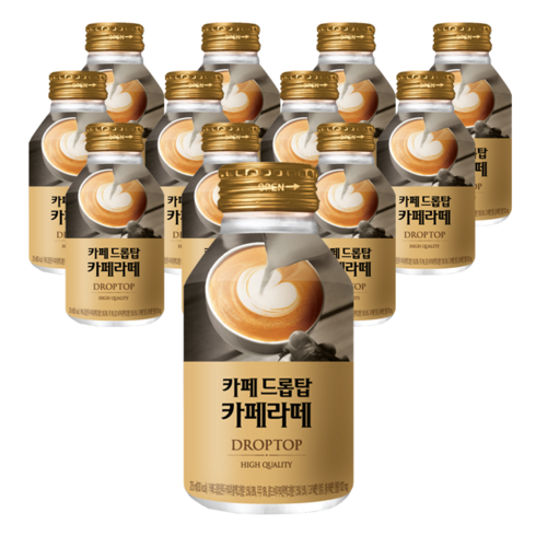 카페드롭탑 카페라떼, 275ml, 12개