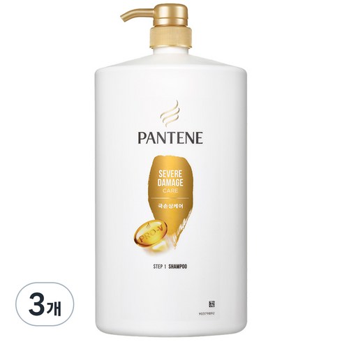 팬틴샴푸 - 팬틴 극손상케어 샴푸 대용량, 1800ml, 3개