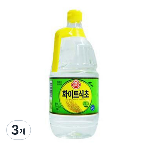 2023년 가성비 최고 화이트식초 - [오뚜기] 화이트 식초, 1.8L, 3개