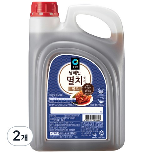 청정원멸치액젓 - 청정원 멸치골드액젓, 3kg, 2개