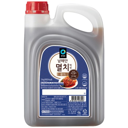 액젓 - 청정원 남해안 멸치액젓 골드, 3kg, 1개