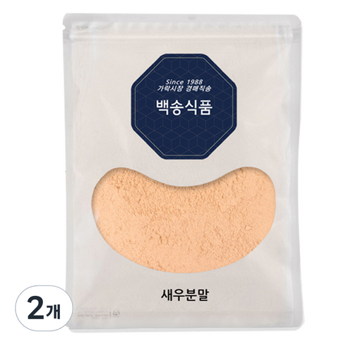 새우가루 - 백송식품 보리 새우가루, 1kg, 2개