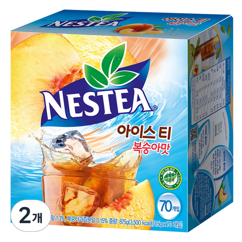 네스티 아이스티 분말 복숭아맛, 12.5g, 70개입, 2개