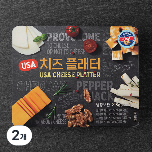 와인안주세트 - USA 치즈 플래터, 215g, 2개