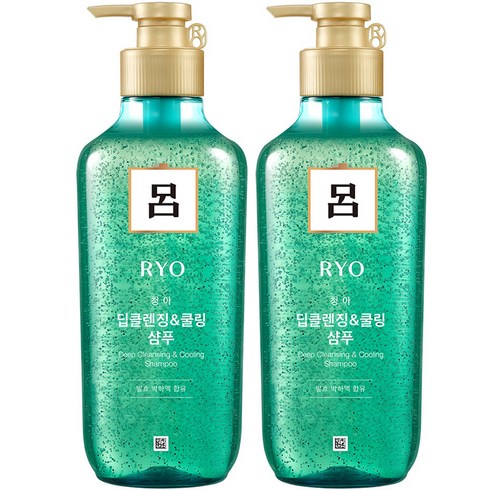 려 청아 딥클렌징 쿨링 샴푸, 2개, 550ml